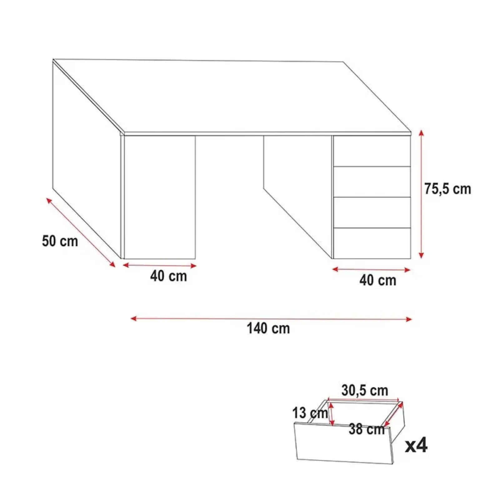 Letto a soppalco con armadio 254x120cm bianco grigio Simone Gihome®