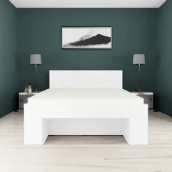 Letto alla francese 140x200cm contenitore bianco Aurora