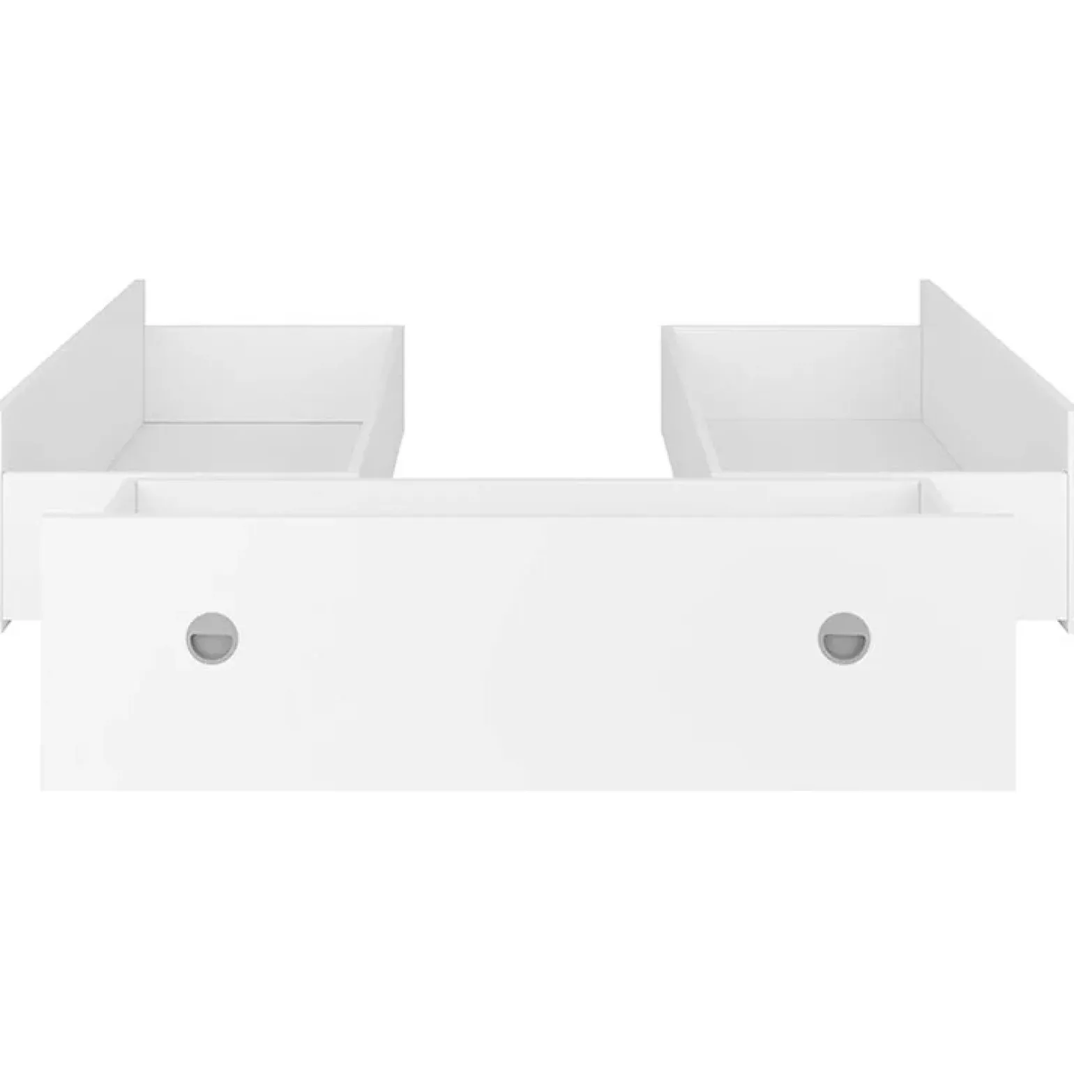 Letto alla francese 140x200cm con set cassettoni bianco Aurora