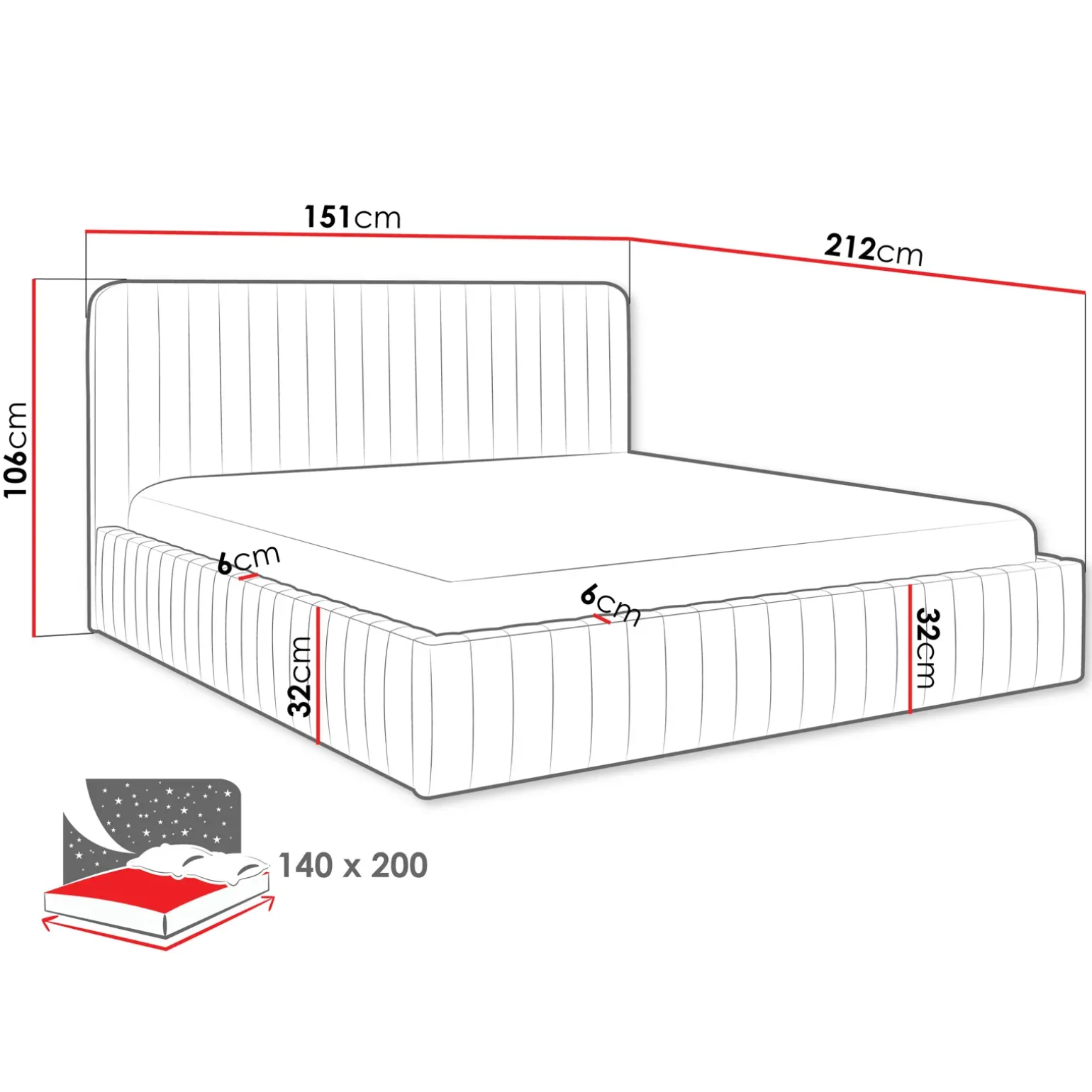 Letto contenitore alla francese 140x200cm imbottito velluto senape Poffi