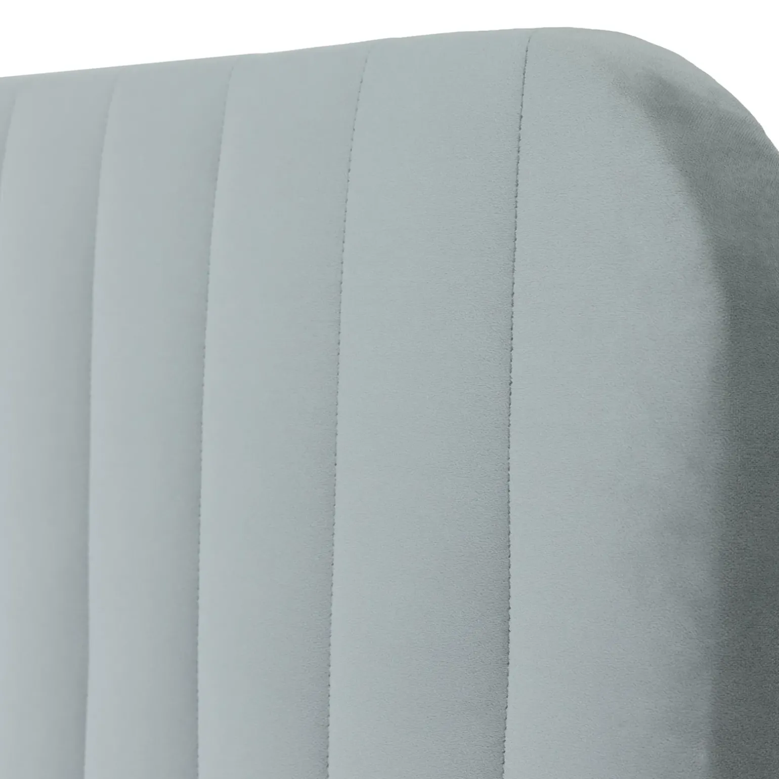 Letto contenitore alla francese 140x200cm imbottito velluto grigio Poffi