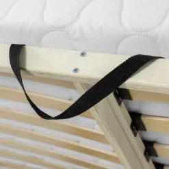 Letto contenitore alla francese 140x200cm imbottito velluto beige Poffi