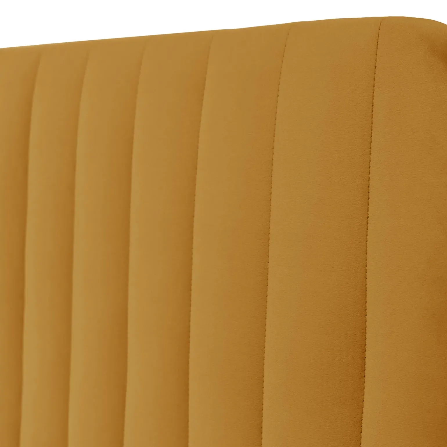 Letto contenitore matrimoniale oversize 180x200 imbottito velluto senape Poffi