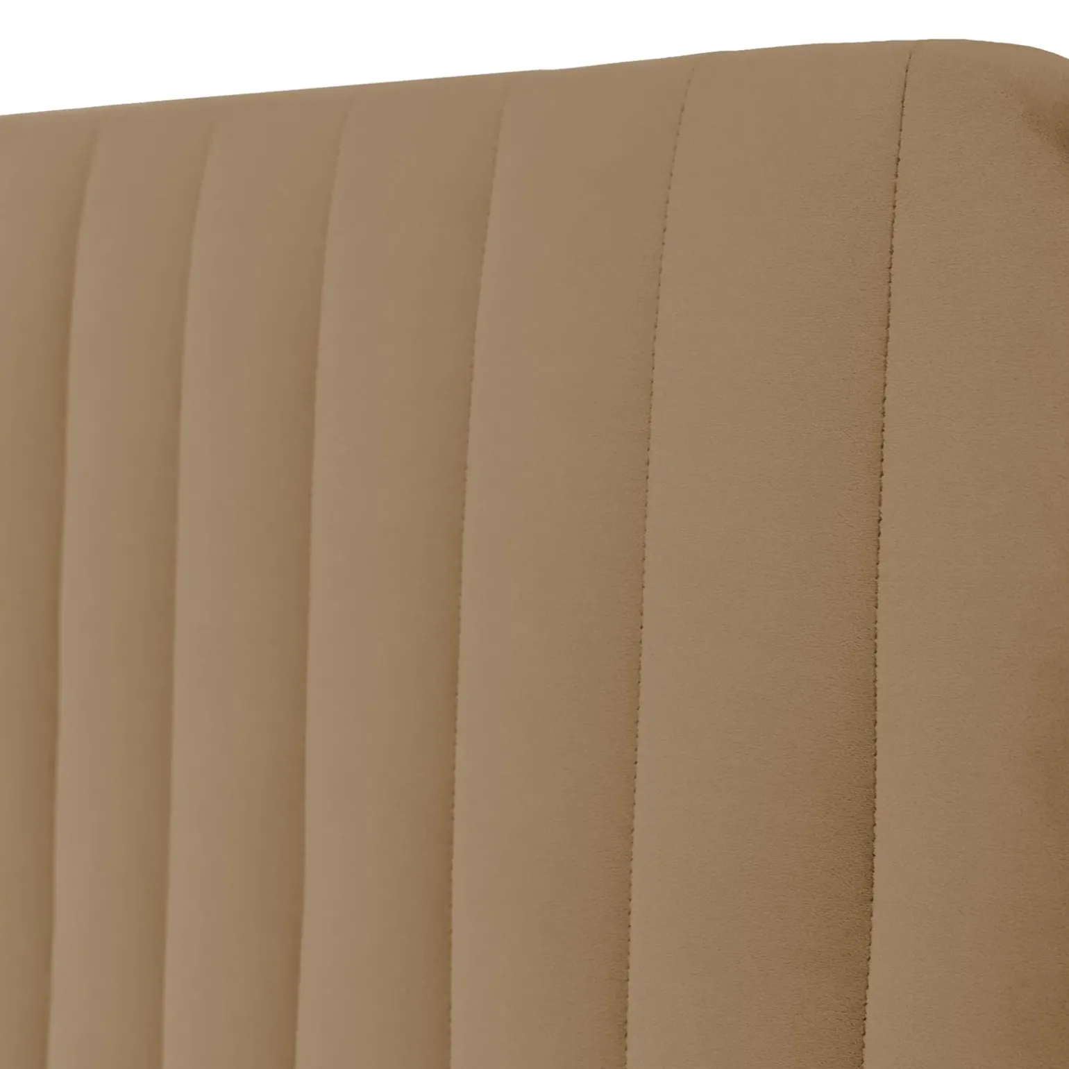 Letto contenitore matrimoniale 160x200 imbottito velluto tortora Poffi