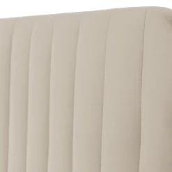 Letto contenitore matrimoniale oversize 180x200 imbottito velluto beige Poffi