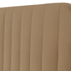 Letto contenitore matrimoniale oversize 180x200 imbottito velluto tortora Poffi