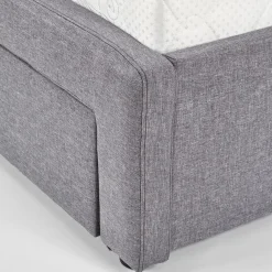 Letto matrimoniale con cassettoni 160x200cm grigio nero Galileo