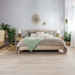Letto matrimoniale contenitore 160x200cm rovere Noor