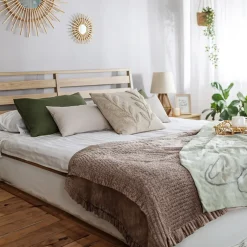 Letto matrimoniale contenitore 160x200cm rovere Noor