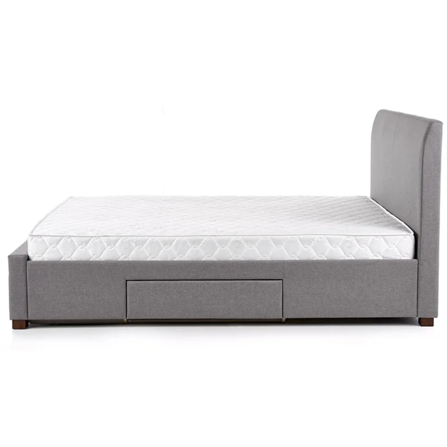 Letto matrimoniale in tessuto con cassettoni 160x200cm grigio Mestre Gihome®