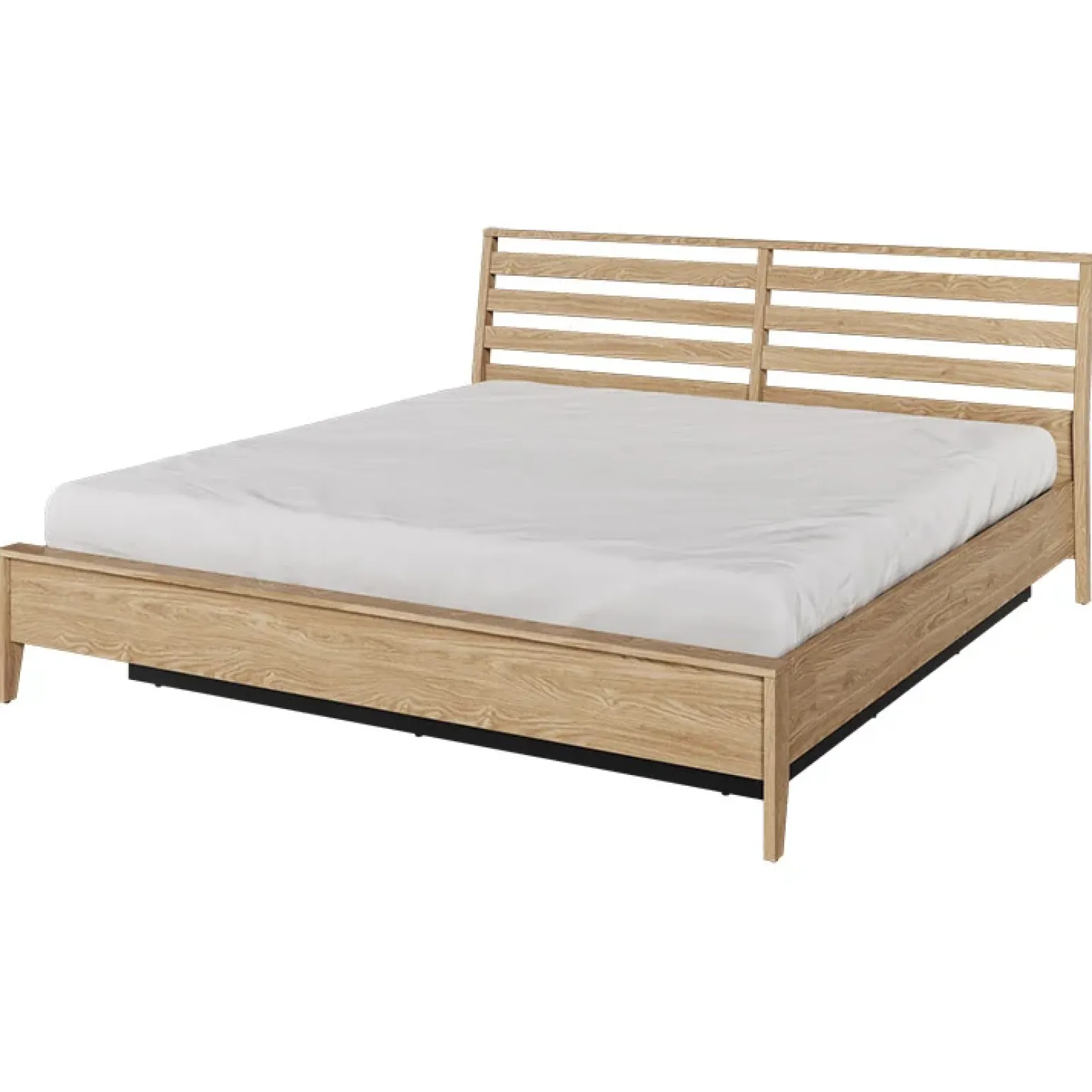 Letto matrimoniale oversize contenitore 180x200cm rovere Noor