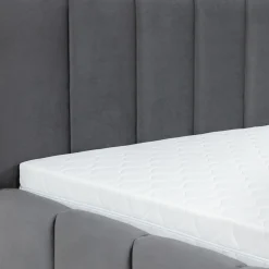 Letto matrimoniale oversize 180x200 cm con rete contenitore imbottito grigio scuro Cometa