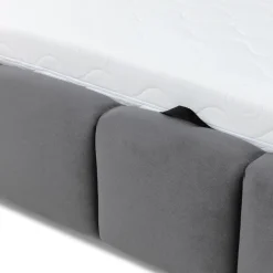 Letto matrimoniale oversize 180x200 cm con rete contenitore imbottito grigio scuro Cometa