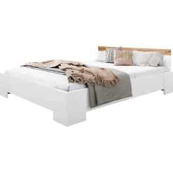Letto matrimoniale 160x200cm bianco rovere Relaxio
