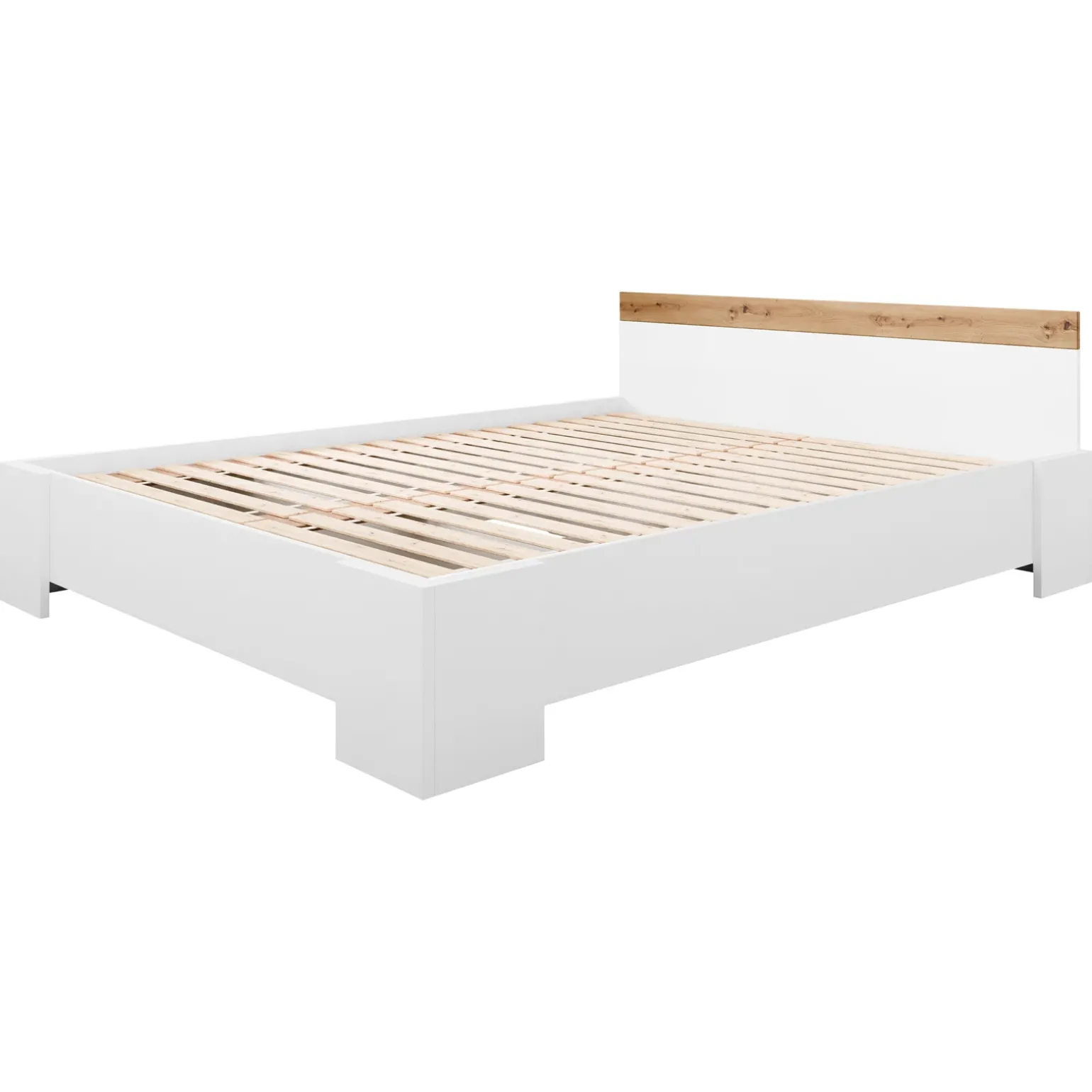 Letto matrimoniale 160x200cm bianco rovere Relaxio