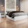 Letto matrimoniale 160x200cm con 2 comodini stile classico bianco opaco Friuli