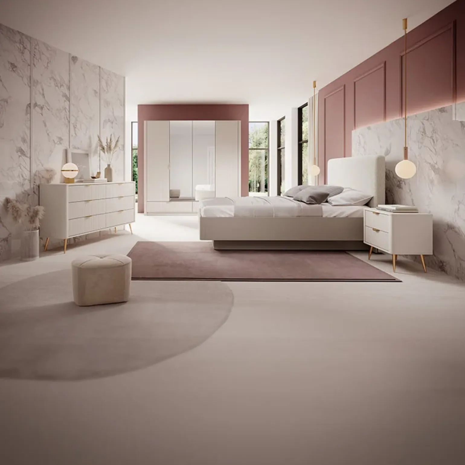 Letto matrimoniale 160x200cm contenitore beige Ramis