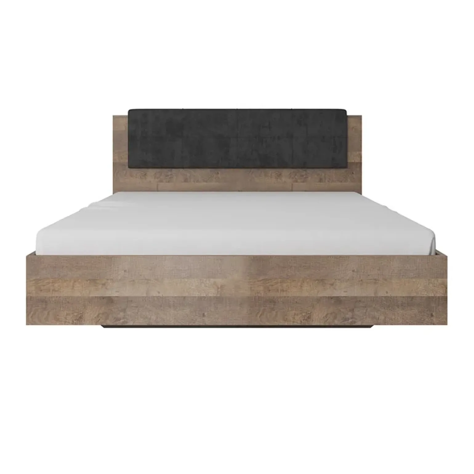 Letto matrimoniale 160x200cm grigio quercia Dable
