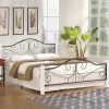 Letto moderno matrimoniale 160x200cm écru nero Valez