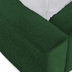 Letto oversize 180x200cm con rete contenitore imbottito verde Aluna