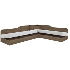 Letto singolo doppio 82x190cm moderno noce Stefano