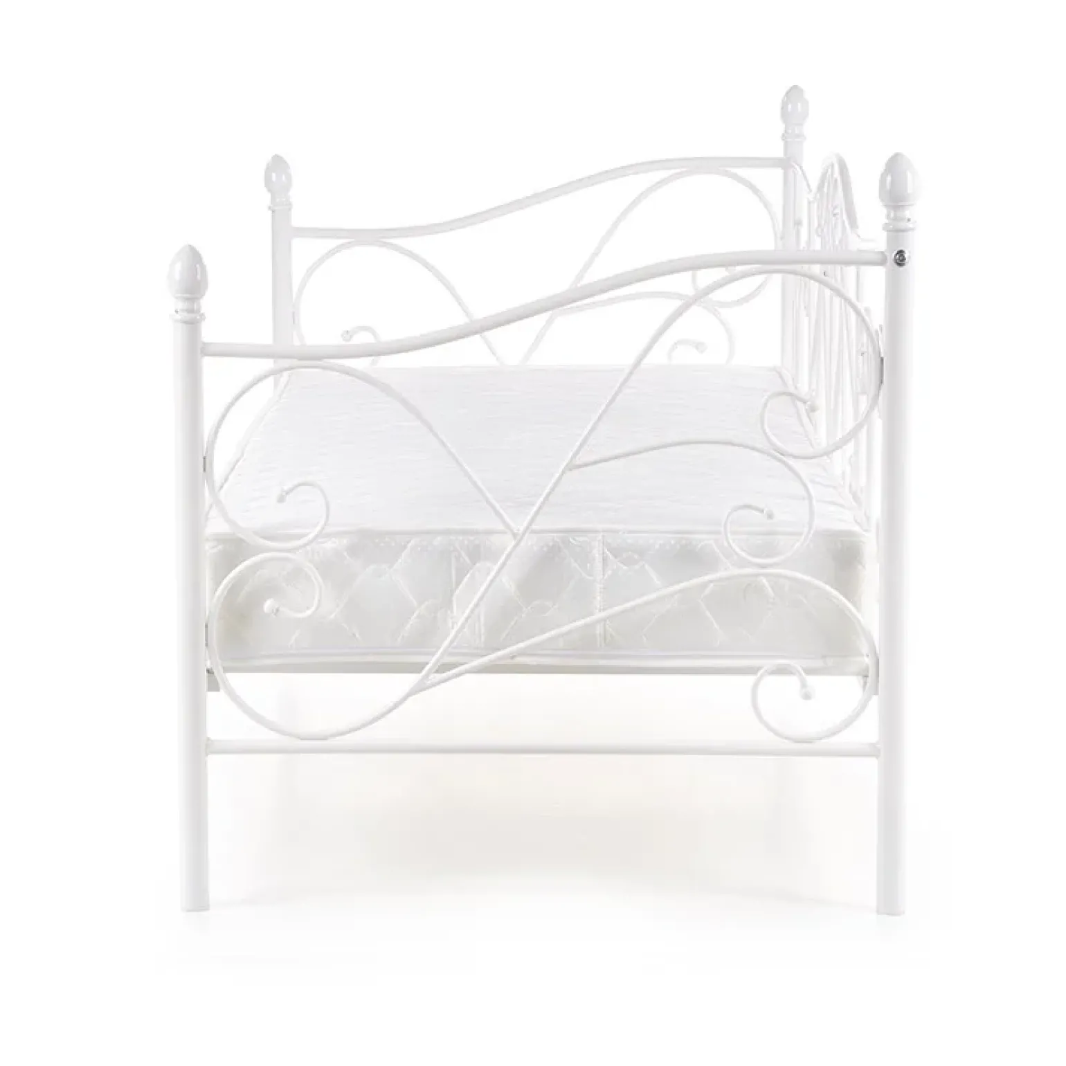 Letto singolo 90x200cm moderno con testiera bianco Azahara
