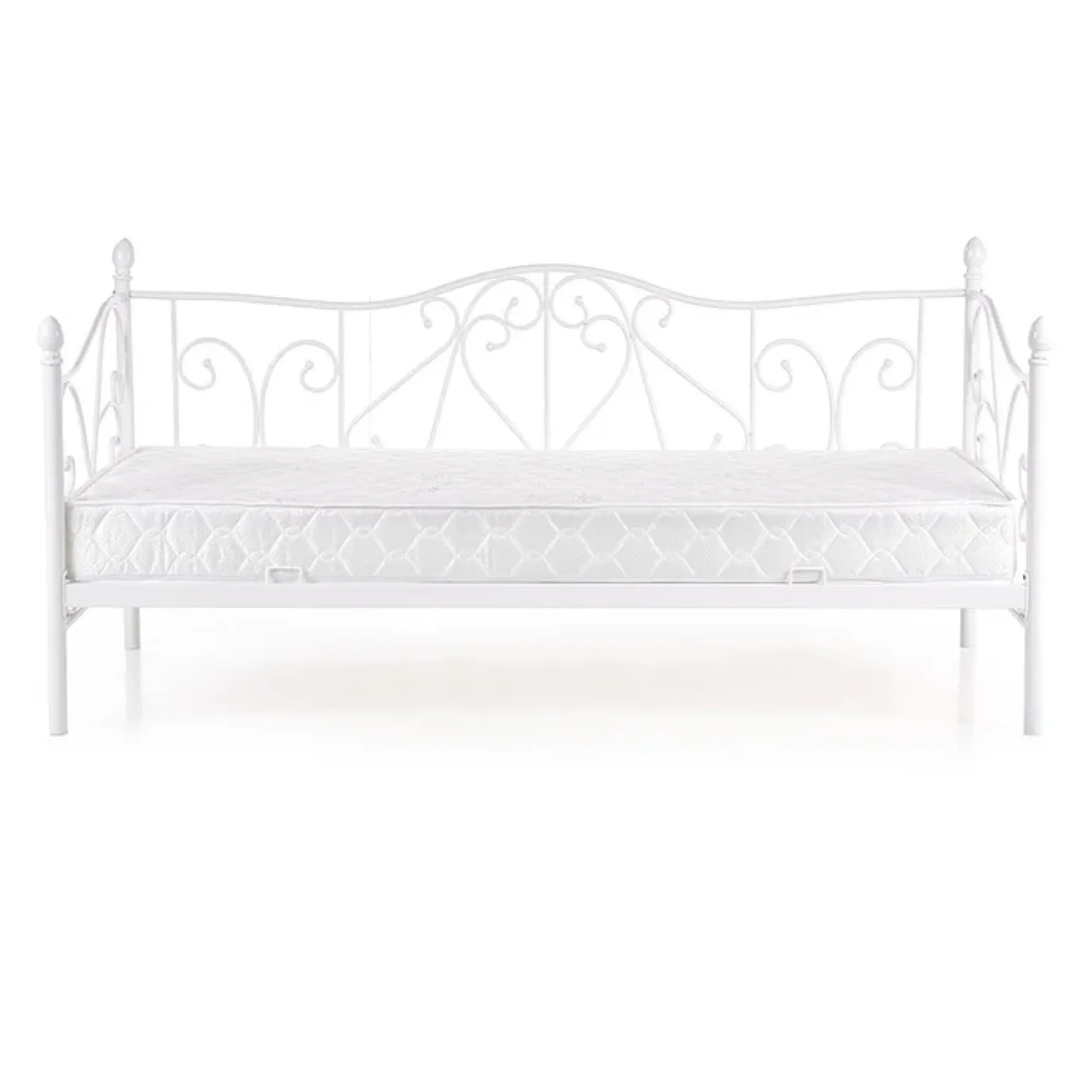 Letto singolo 90x200cm moderno con testiera bianco Azahara
