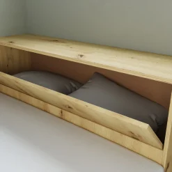 Letto 120x190cm contenitore una piazza e mezza con comò rovere rustico Joel