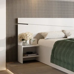 Letto 160x200cm matrimoniale con comodini bianco opaco Camilla Gihome®