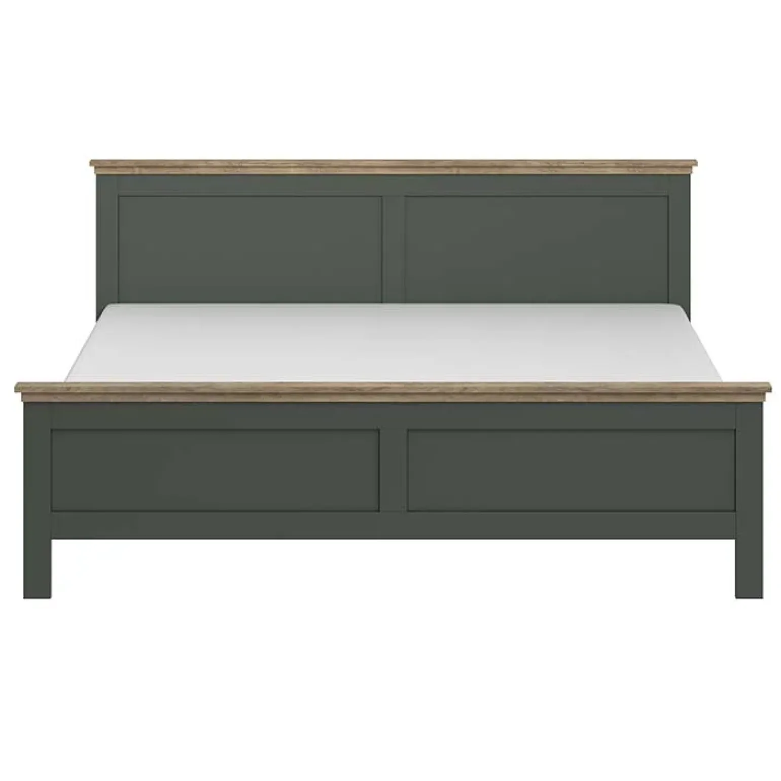 Letto 160x200cm matrimoniale moderno verde quercia Texel