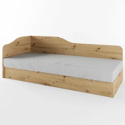 Letto 82x190cm singolo contenitore rovere rustico Alex Gihome®