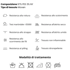 Letto 120x195cm una piazza e mezza con contenitore imbottito antracite Auden