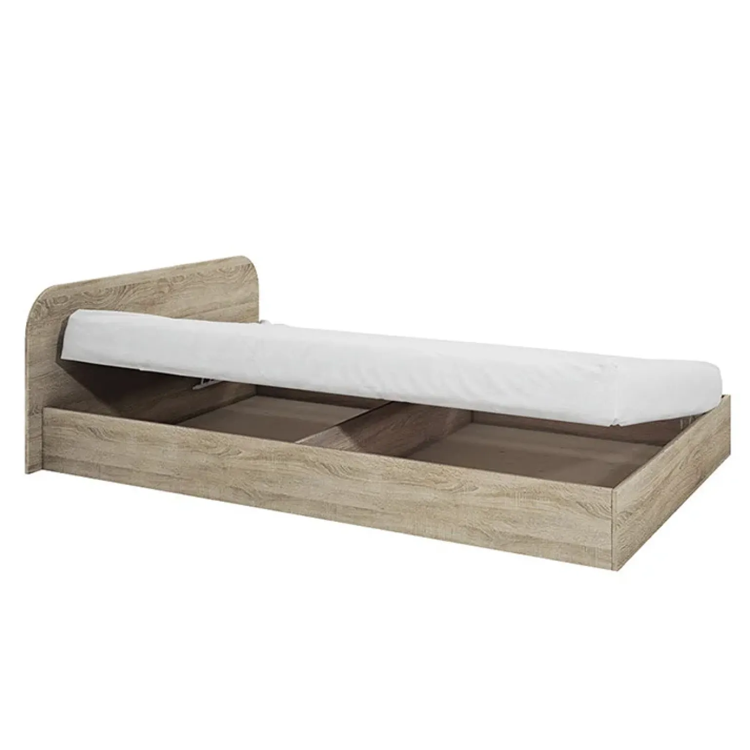 Letto 120x190cm una piazza e mezza contenitore rovere sonoma Carducci