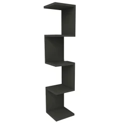Libreria angolare da parete 22x111h cm con ripiani antracite Reale