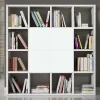 Libreria componibile 175x175h cm moderna bianco frassinato Kubic 13