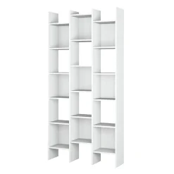 Libreria da parete scaffale 96x192h cm moderna bianco opaco Jasmine