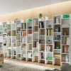 Libreria da parete scaffale 384x192h cm moderna bianco opaco Jasmine