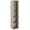 Libreria ufficio 40x176h cm a colonna con ripiani rovere Time I