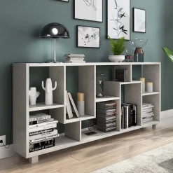 Libreria verticale 69x161h cm reversibile moderna cemento Eliza