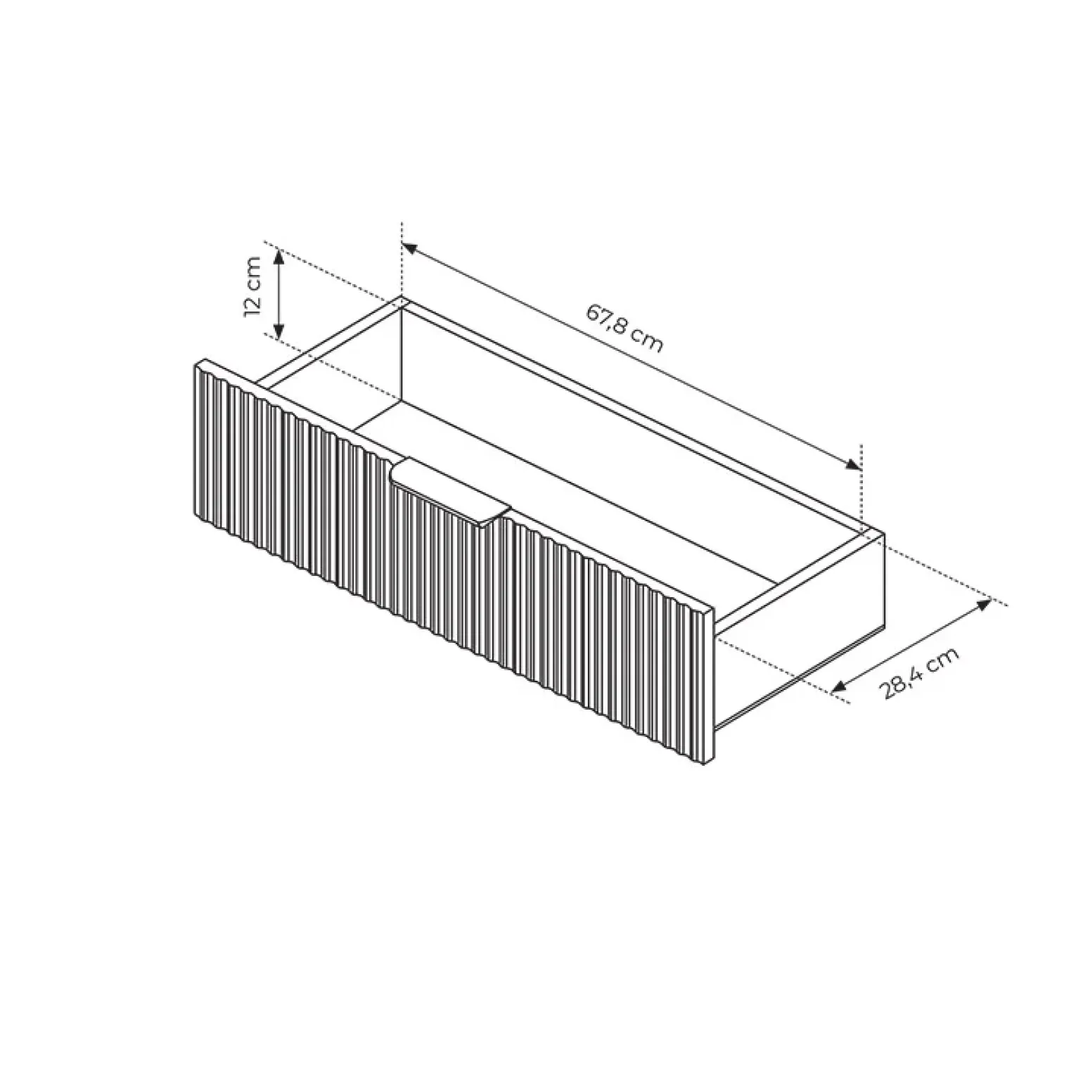Libreria 88x194h cm 2 cassetti 8 vani a giorno nero opaco cannettato Ramis