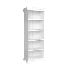 Libreria 68x193h cm 5 ripiani shabby bianco frassinato Kelly