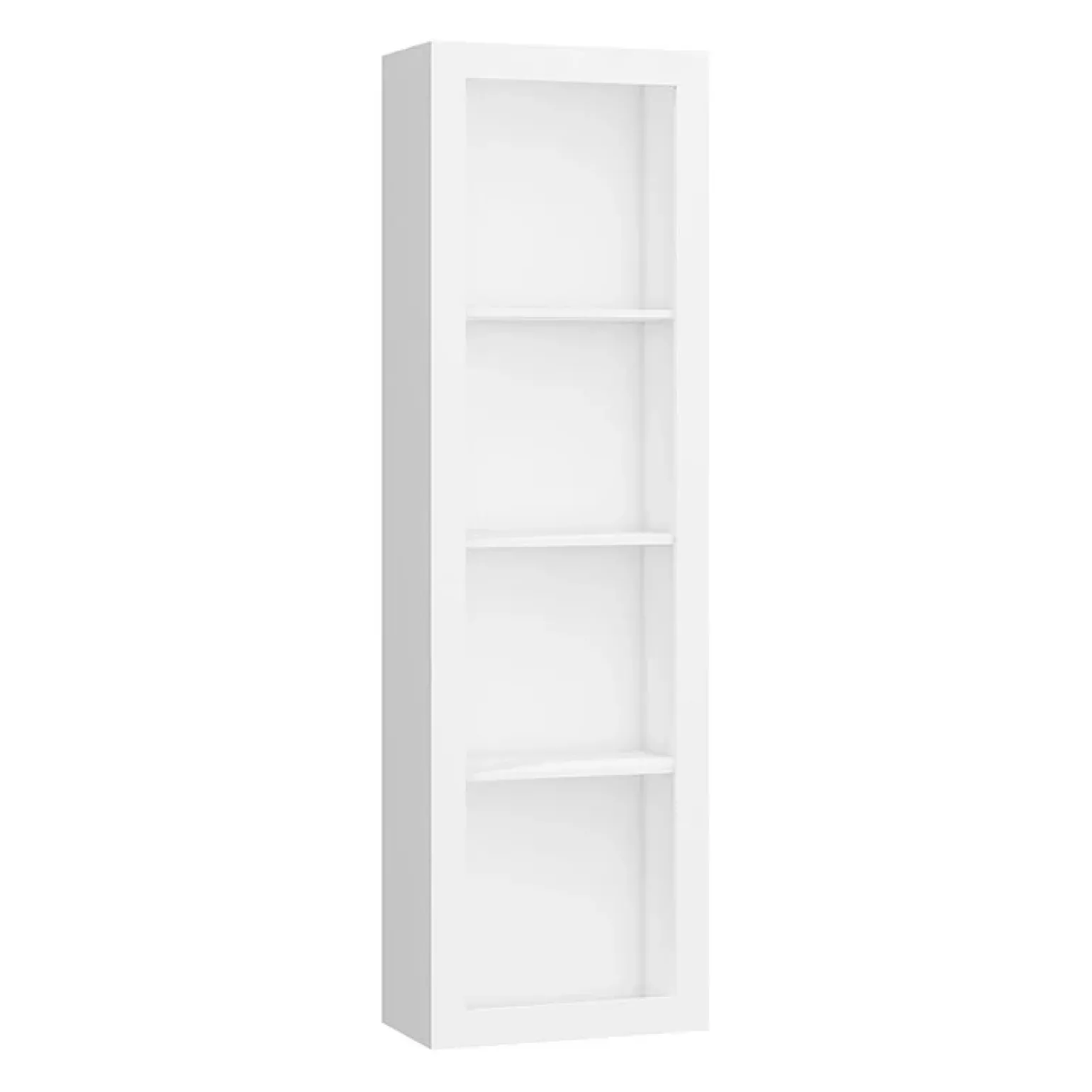 Libreria 60x198h cm 4 vani moderna soggiorno bianco opaco Xena