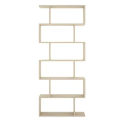 Libreria 80x192h cm design moderno rovere chiaro Zaira