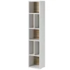 Libreria 32x159h cm moderna design bianco rovere Tahiti