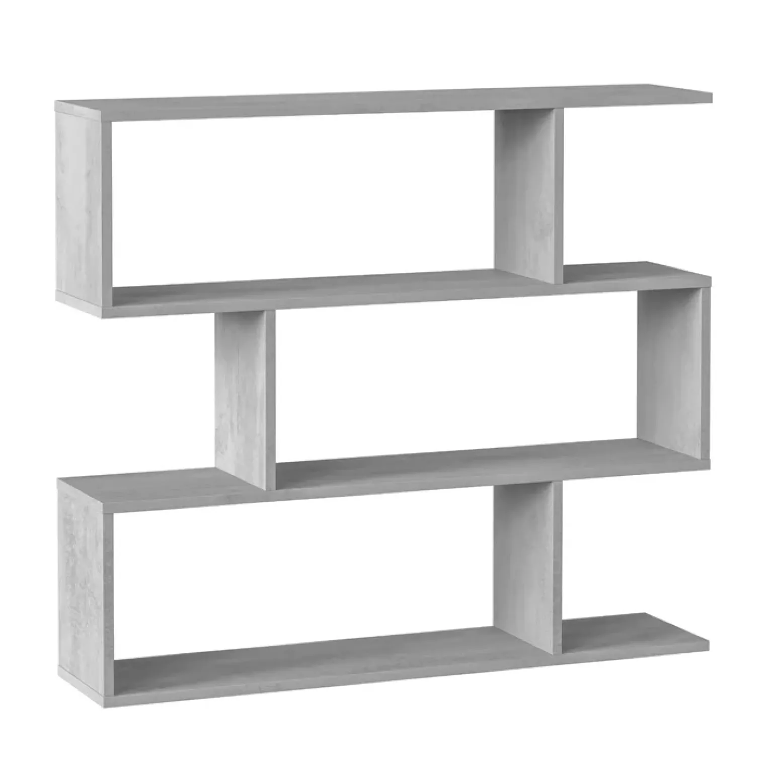 Libreria 110x97h cm moderna design soggiorno cemento Sakura