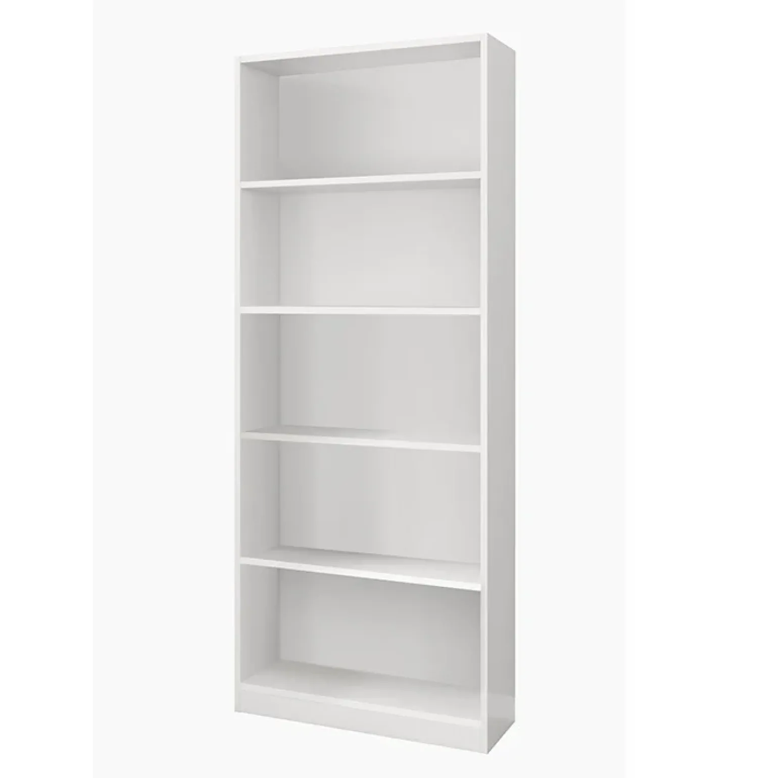 Libreria 80x201h cm moderna soggiorno bianco opaco Allan