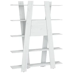Libreria 150x194h cm moderna soggiorno bianca Cosmo