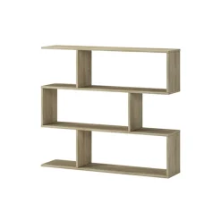 Libreria 110x96h cm moderna soggiorno design rovere Janna