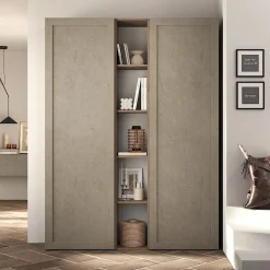 Libreria 136x186h cm tortora rovere scuro Sunset 107