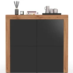 Madia alta moderna 140x130h cm antracite rovere Block